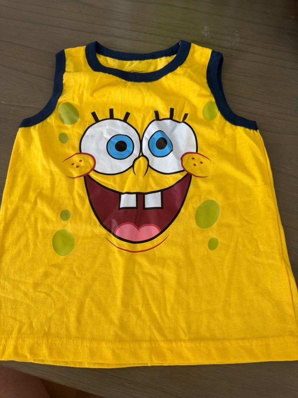 SpongeBob Squarepants Yellow Tank Top with Navy Trim